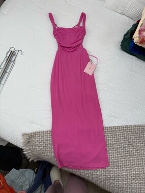 Hello Molly Fuchsia Sleeveless Maxi Dress